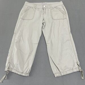 Vtg Aeropostale Women's 13/14 Y2K Khaki Pants Cropped Drawstring Hem Read YARD